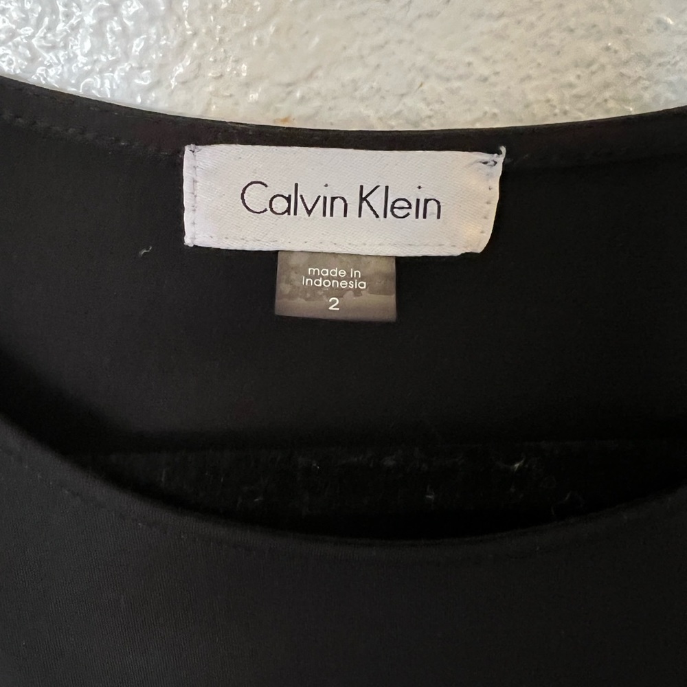 Calvin Klein cut off shoulder dress